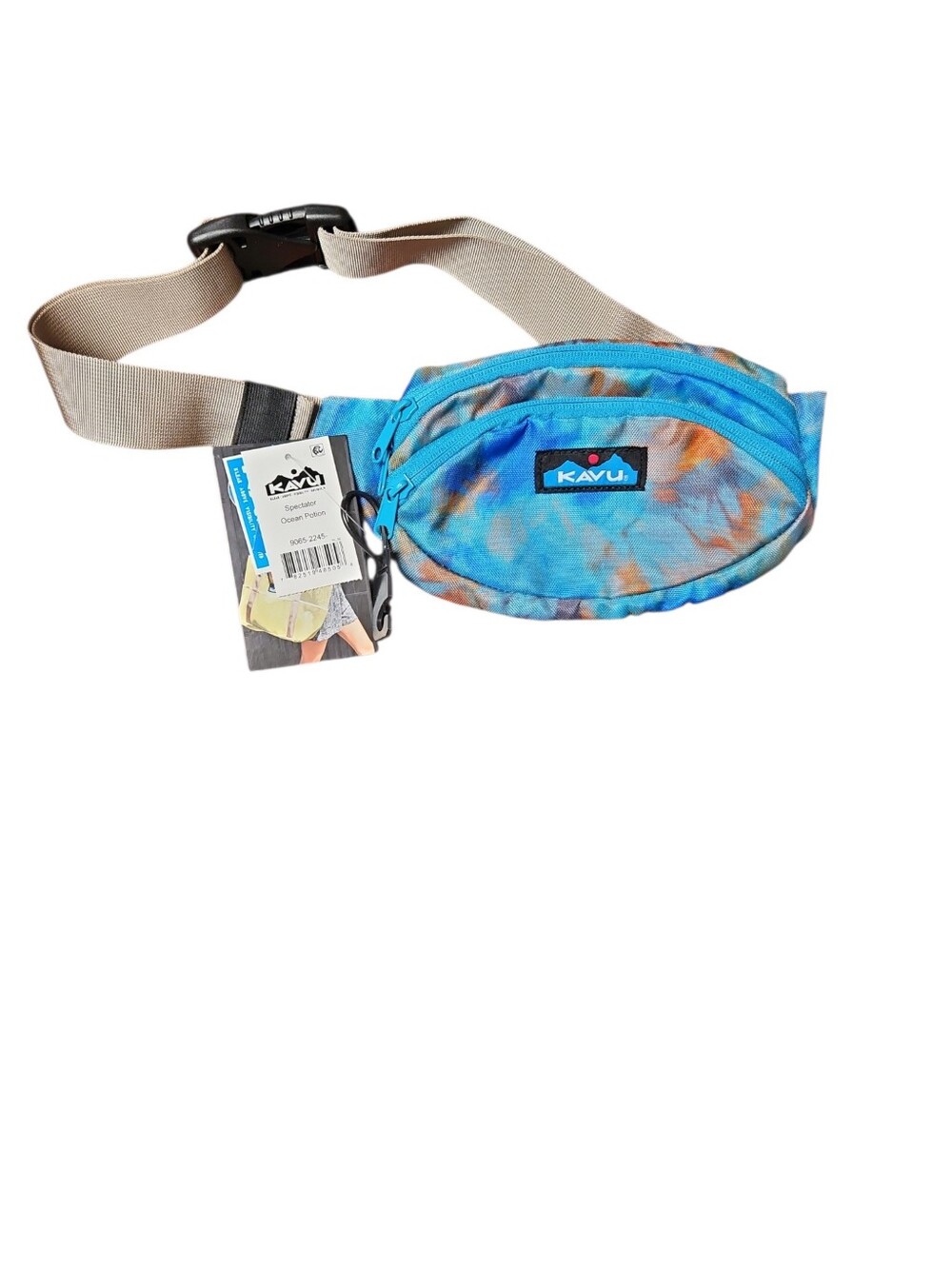 KAVU Spectator Belt Bag in Ocean Potion | NWT | Tie Dye Fanny Pack - Picture 2 of 4
